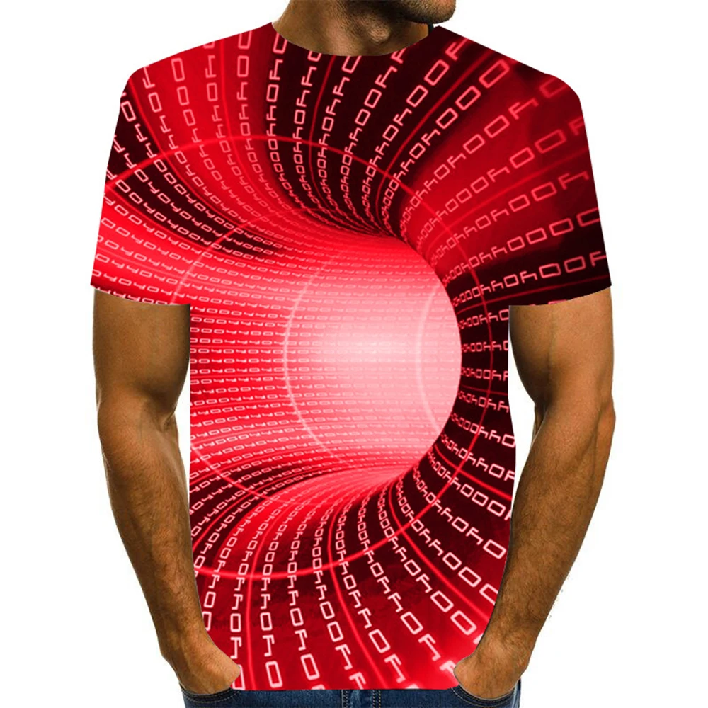 

3D Print T-Shirt Men's Summer Casual Sport 3D Graphic T-Shirt Tops Round Neck Short Sleeve Blouse On Slae 80% OFF