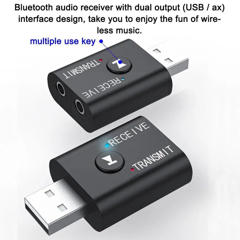 Беспроводной адаптер Usb Bluetooth 5 0 передатчик приемник ТВ музыкальный динамик для