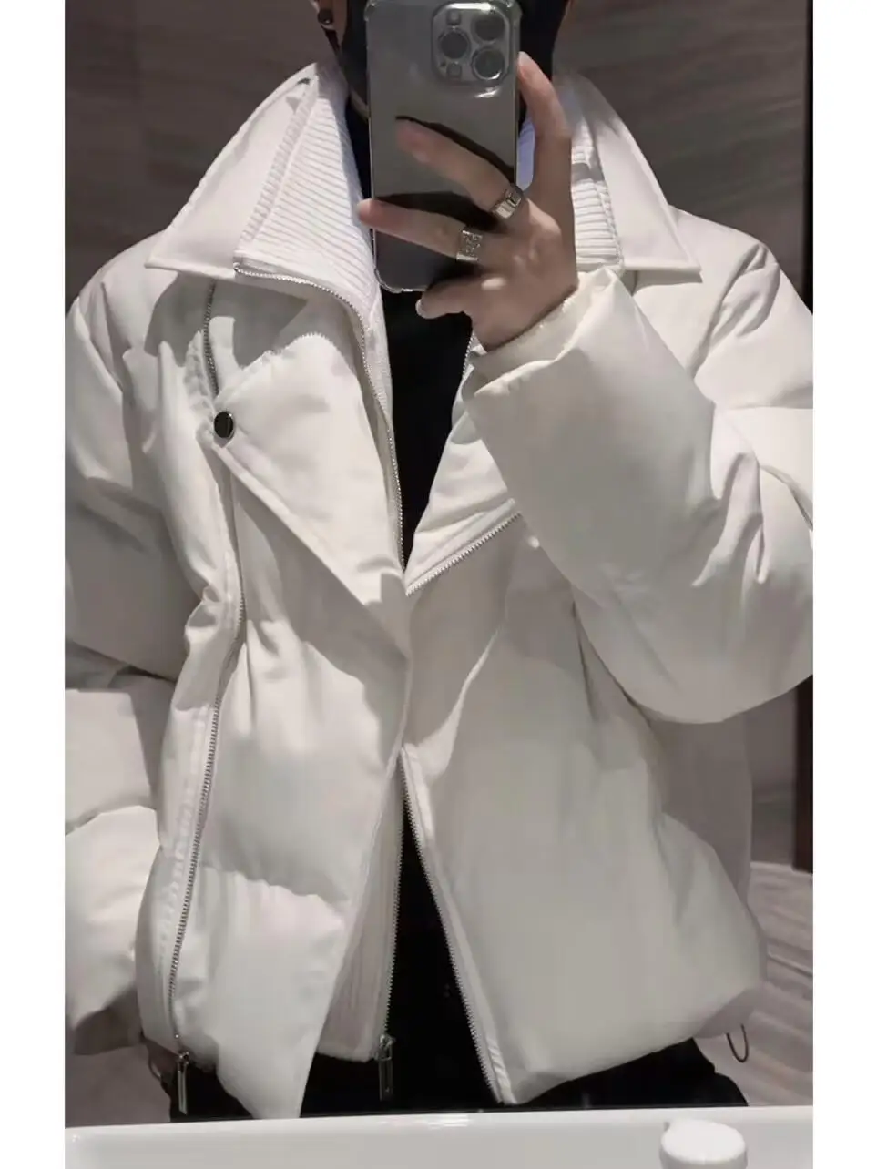 Дизайнерское двухсекционное мотоциклетное хлопковое стеганое пальто для мужчин