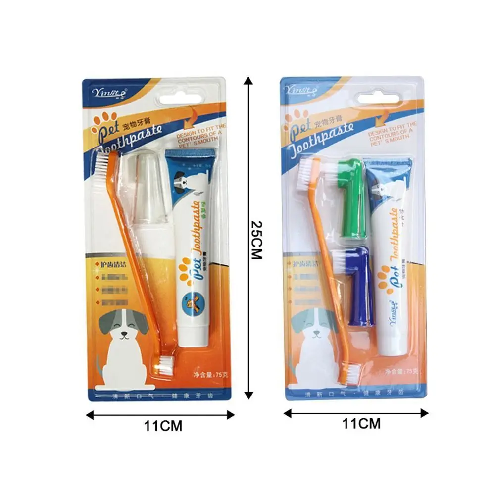 

Flavour & Beef Flavor Pet Supply Oral Clean Care Set Pet Cleaning Toothpaste Pet Gum Care Pet Cleaning Toothbrush