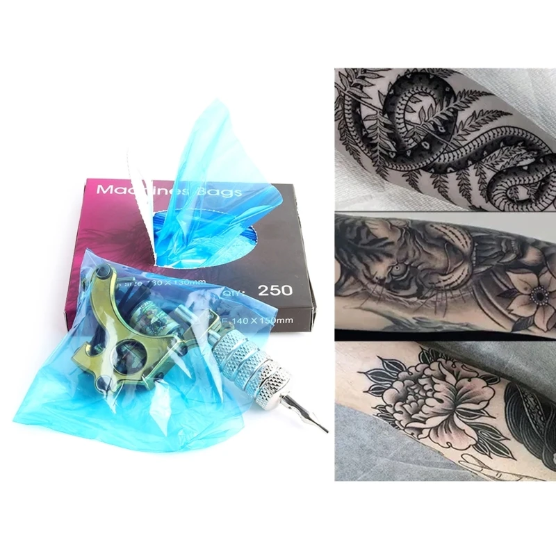 

250pcs Disposable Bags for Tattoo Liner Machine Cover Bag Protect Sleeves Drop Shipping