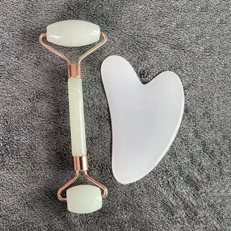 Natural Rose Resin Roller Gua Sha Set Guasha Scraper Facial Massager Face Lifting Slimming for Neck Body Massage | Красота и здоровье
