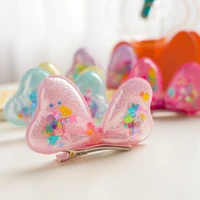 childrens color bow hairpin hair accessories 3d cute girls side clip summer little girl bang side hair clip for girl headwear