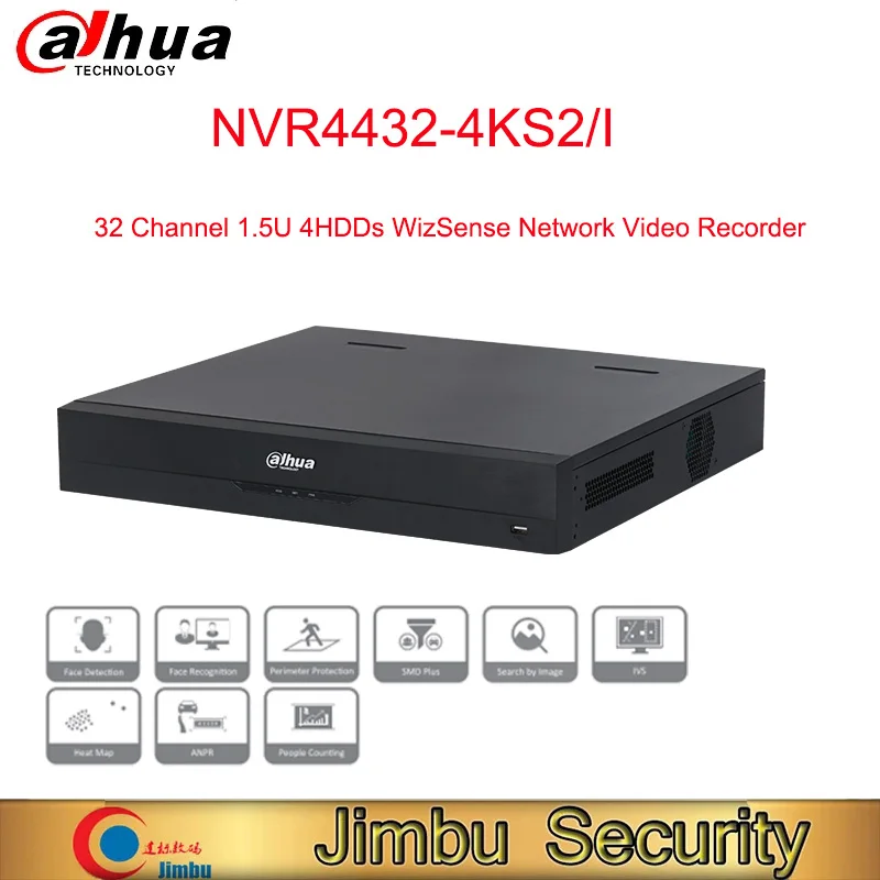 Dahua 32-канальный 1.5U 4HDDs WizSense сетевой видеорегистратор NVR4432-4KS2/I распознавание лица и