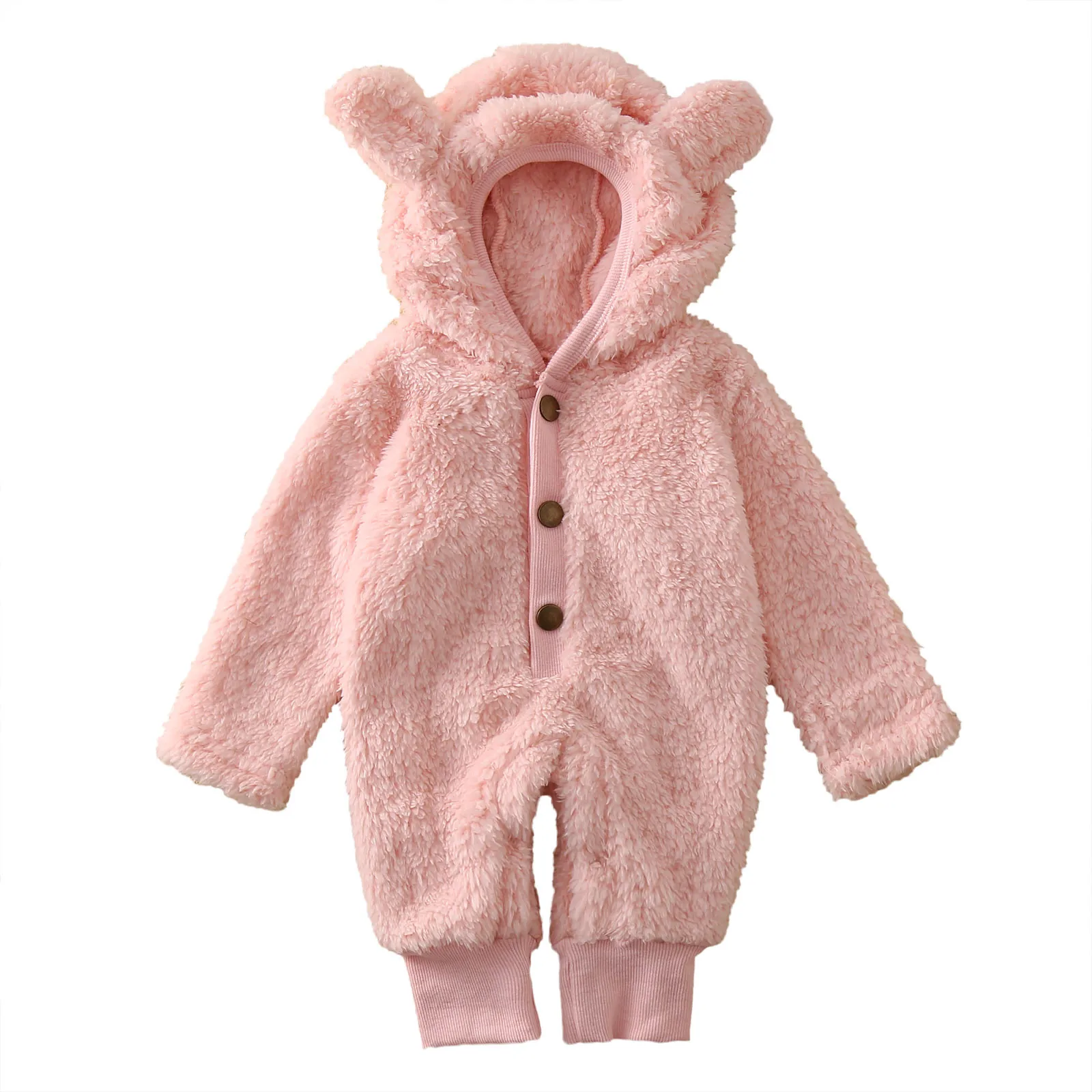 

Infant Baby Boys Girls Romper Suit Winter Cute Warm Fleece Bear Ear Hooded Jumpsuit Romper 24 Months Pants Boy Baby Boy Summer