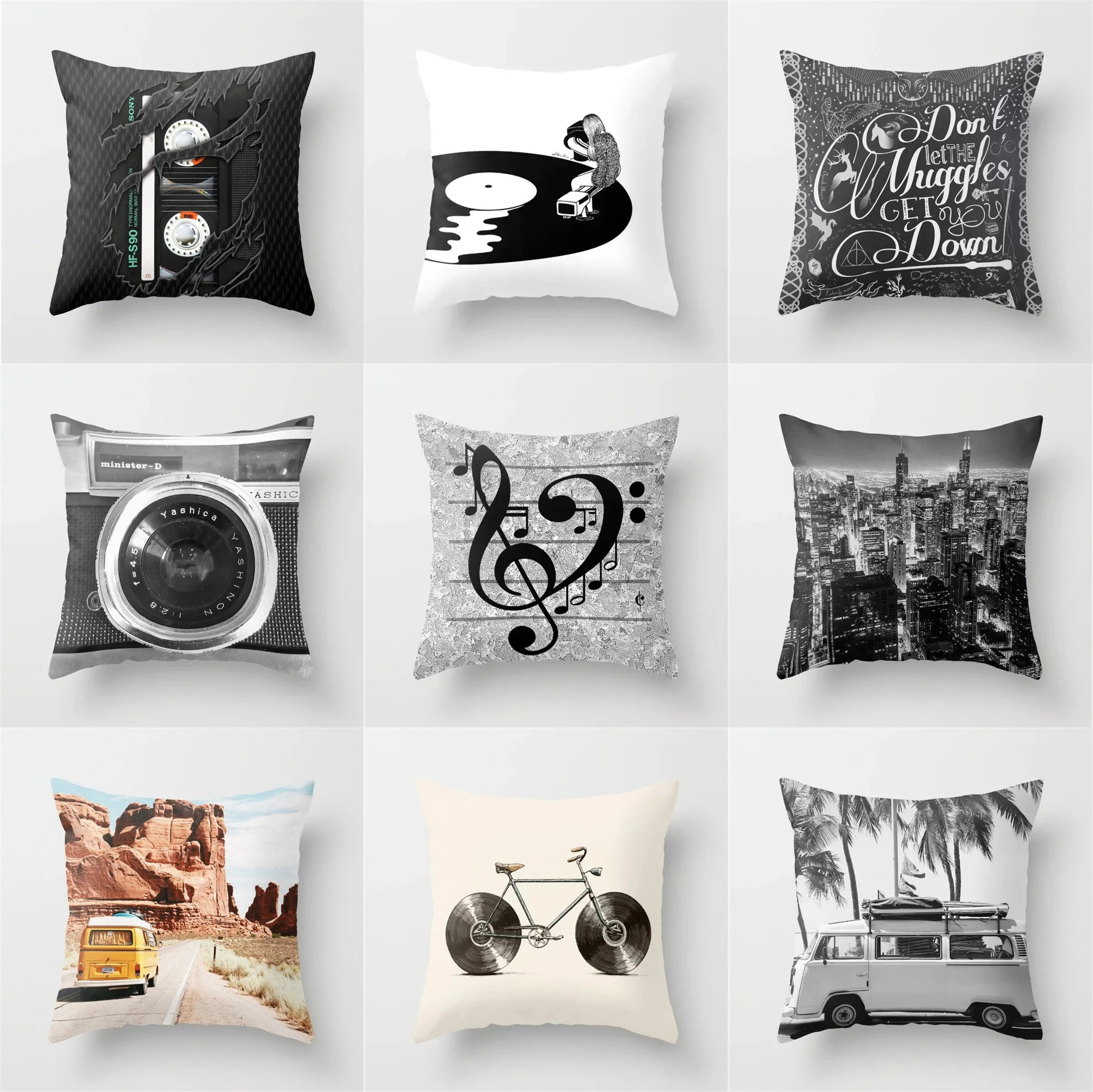 

Linen Vintage Cover Black Camera Vintage CD Throw Pillow Cover Sofa Throw Pillow Cover Decorative Throw Pillow Cover Cushion