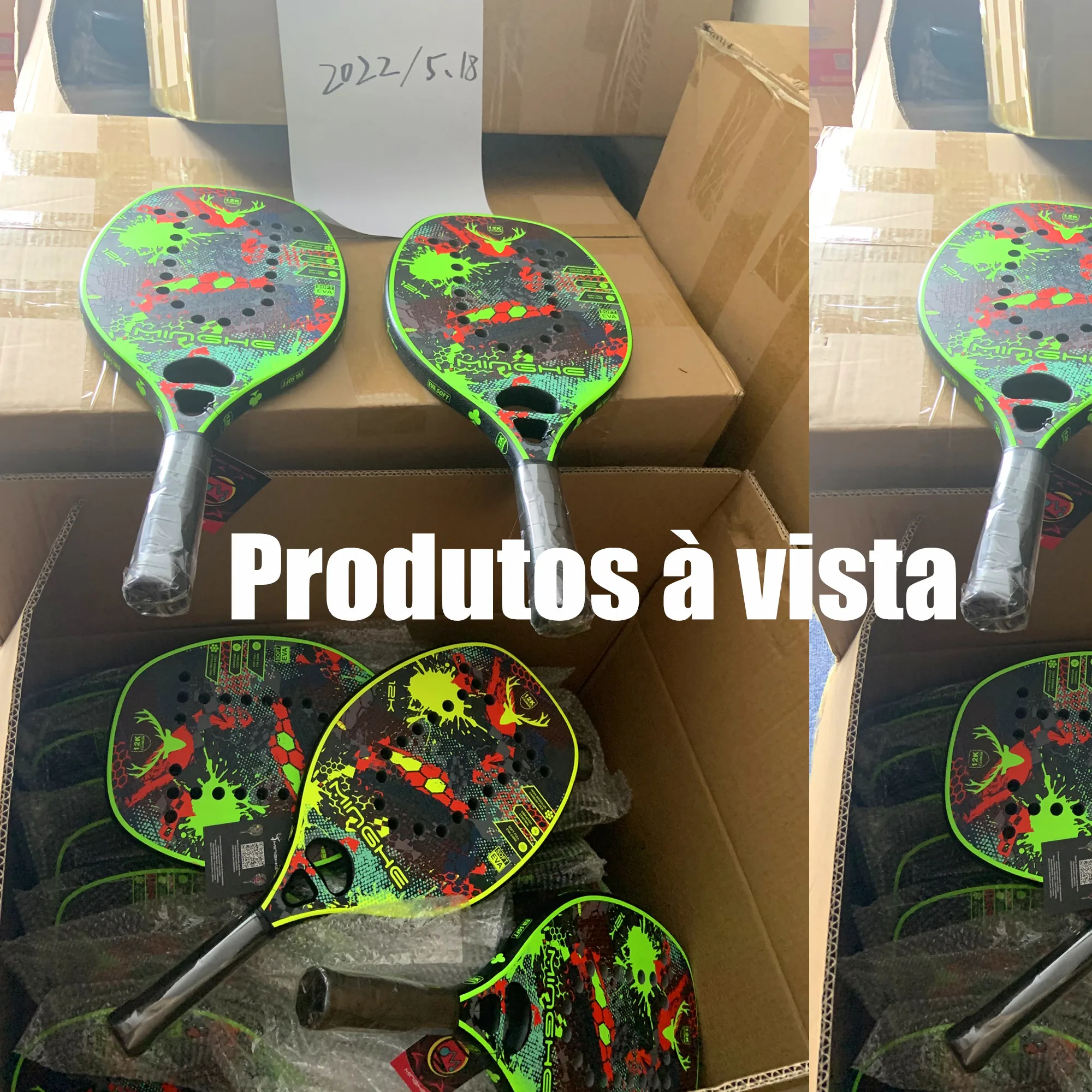 Ракетка из углеродного волокна MINGHE 12k для пляжного тенниса с ульсветильник