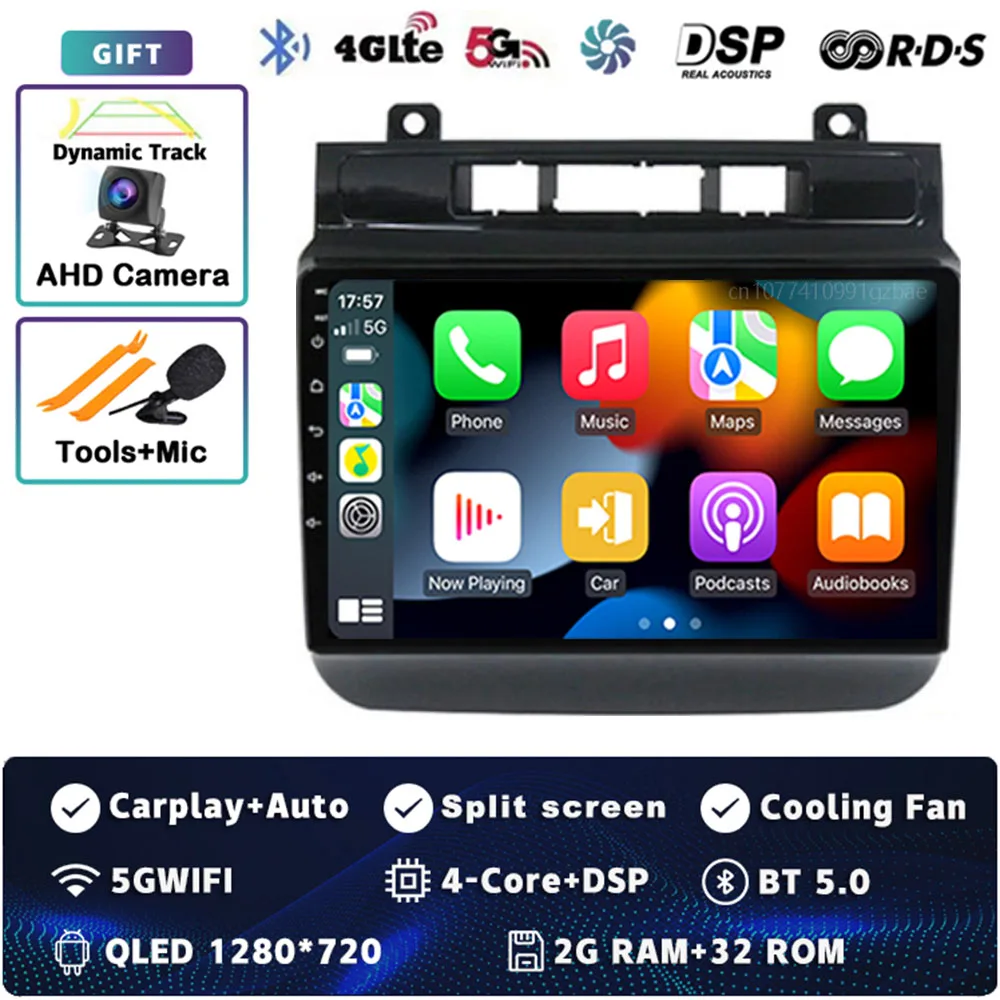 

Автомобильное радио Android 15 Carplay для Volkswagen Touareg FL NF 2010-2018 Мультимедийный видеоплеер Навигация GPS Стерео 2Din DVD BT