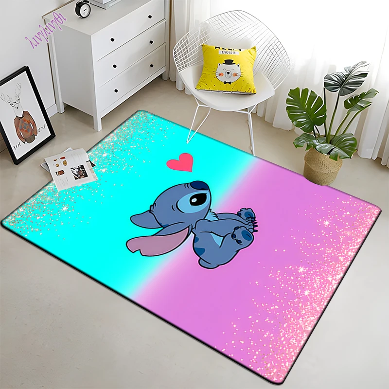 

Star Stich Rugs Fashion 3D printing Anime mat Cartoon Living room Bedroom Large area soft Carpet Home Children's room floor Mat
