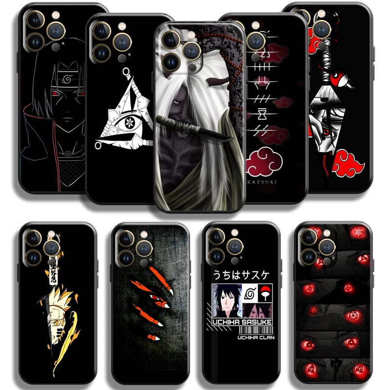 

NARUTO Akatsuki Logo For Apple iPhone 13 12 11 Pro Max Mini X XR XS Max SE 5 5s 6 6S 7 8 Plus Phone Case Back Silicone Cover