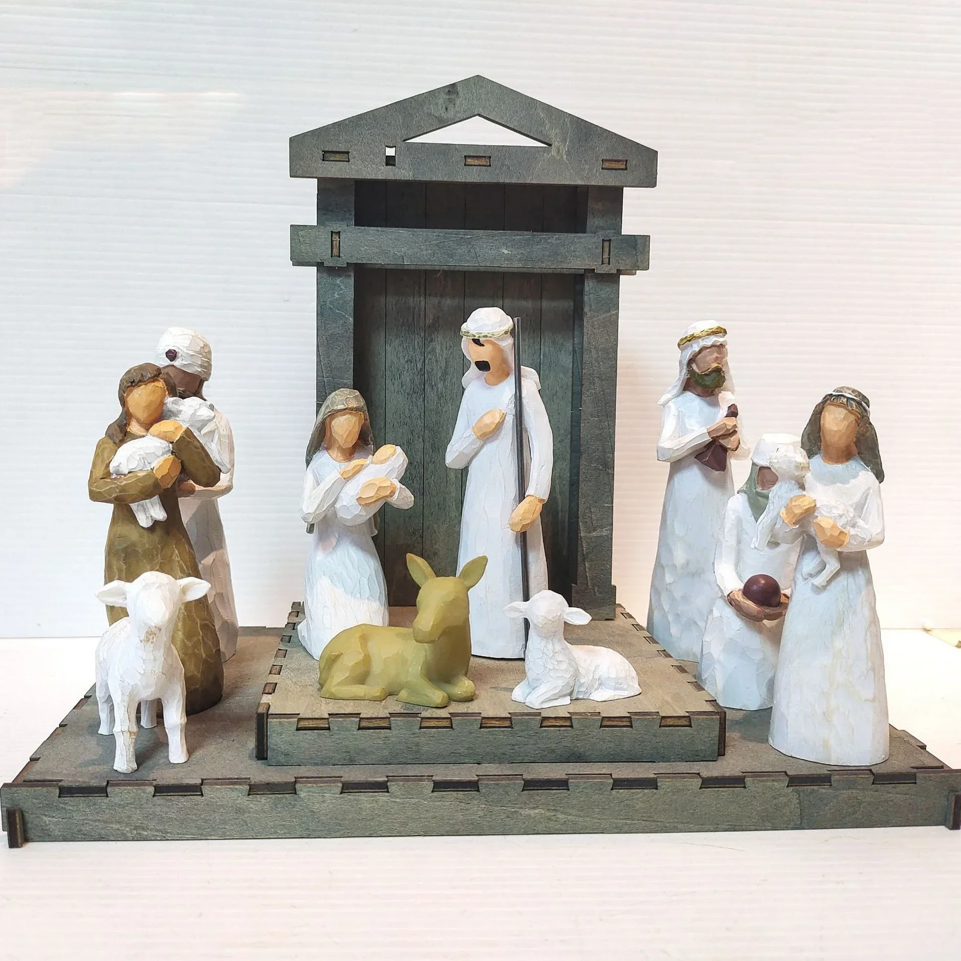

1/22PCS Nativity Series Wise Shepherdess Decorative Figurines Home Decor Religious Nativity Ornament Craft New Year Xmas Gift