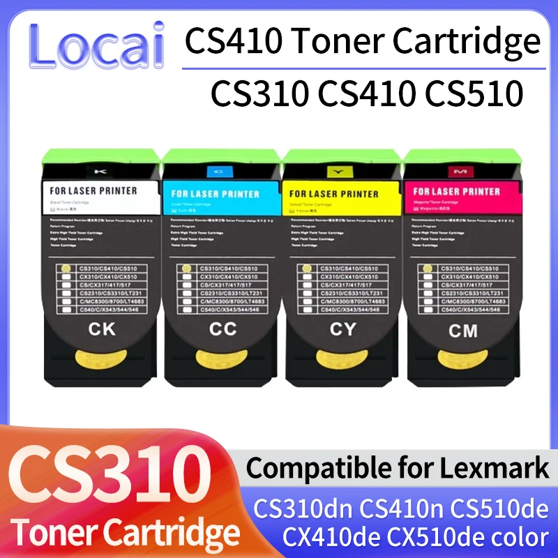 Тонер-картридж NA Version 70C1HK0/70C1HC0/70C1HM0/70C1HY0 совместимый с Lexmark CS310 CS410 CS510 CS310dn CX410de CX510