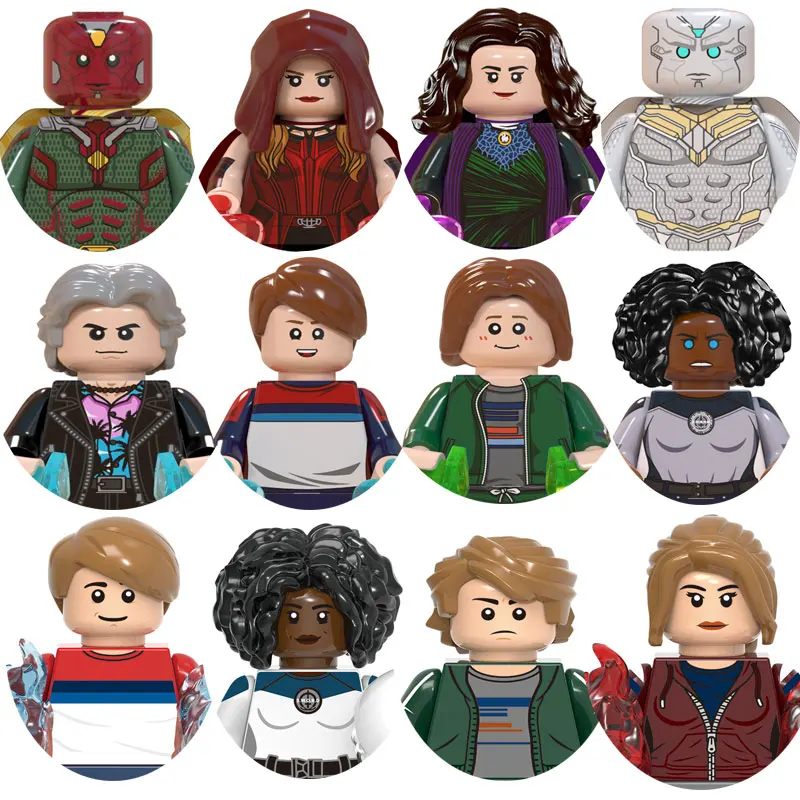 Фигурки персонажей аниме, WM6055, WM6056, из блоков Диснея