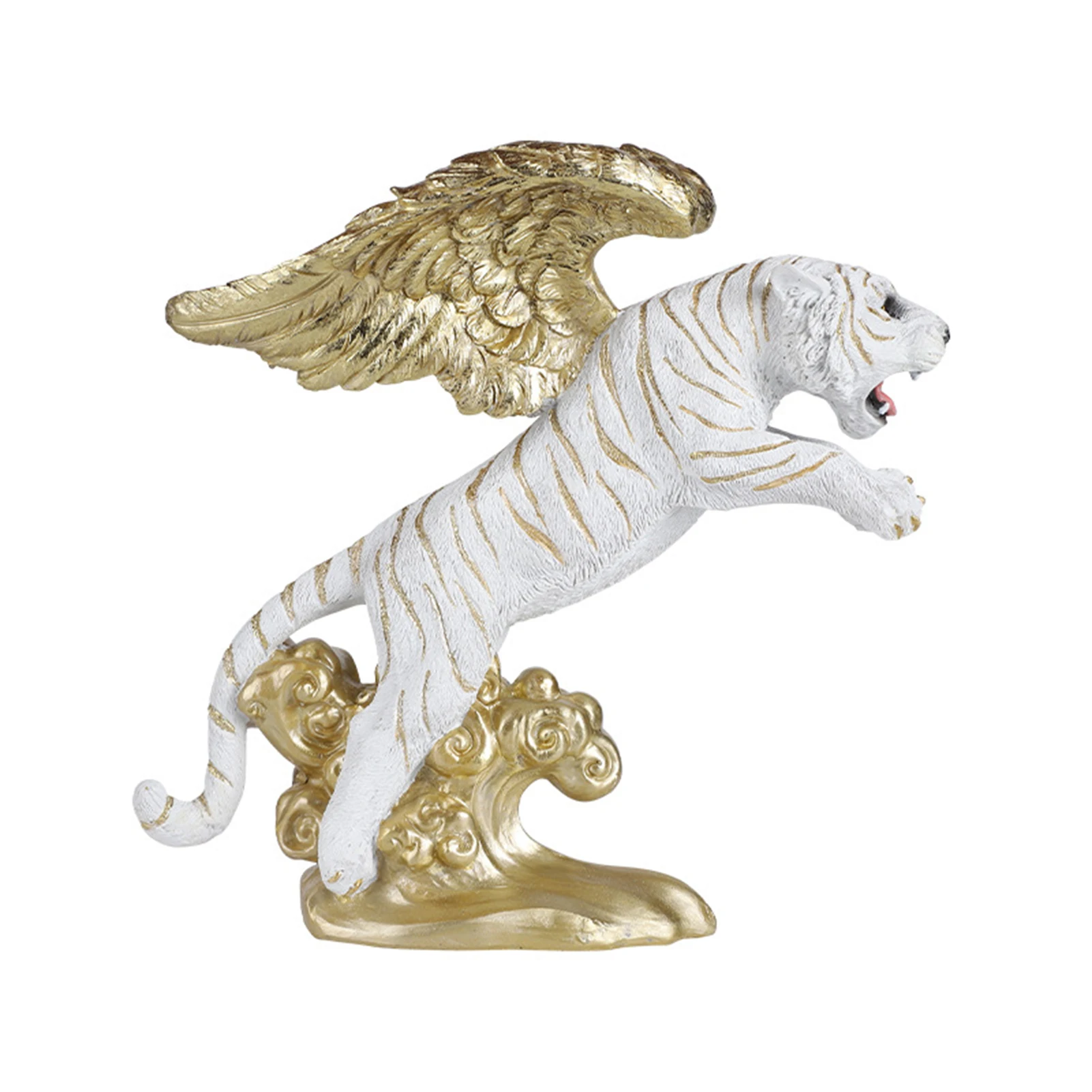 

Tiger Statue Chinese Tiger Figurine With Tiger Relaxedly Stepping On Cloud Flying With Wings As A Symbol Of A Prosperous Year