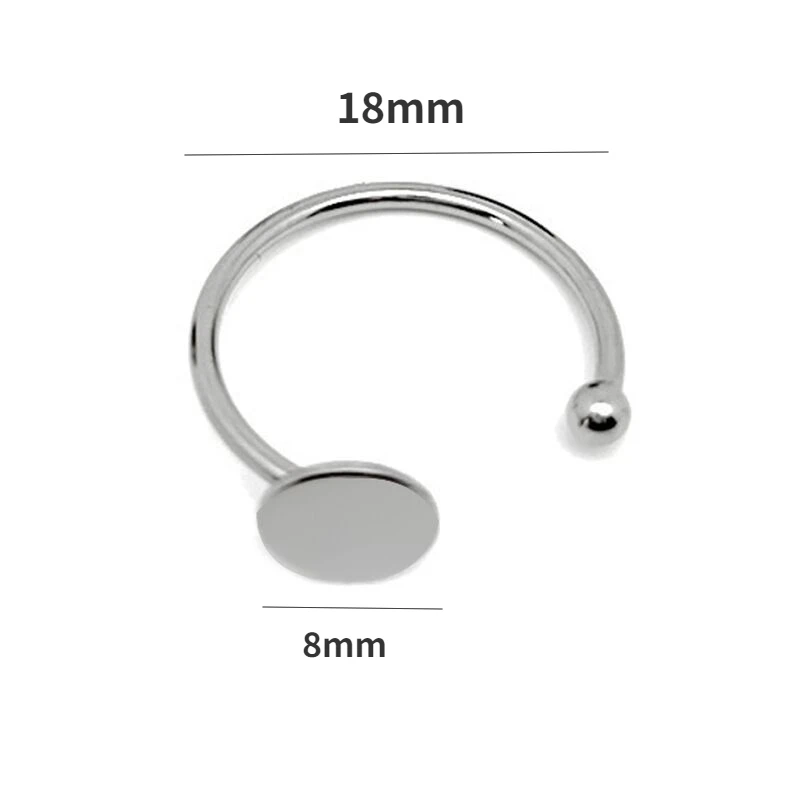 10Pcs/Bag Stainless Steel Adjustable Ring Opening Joint Tail Ring Hand Ornament Gold Plated Empty Holder Diy Jewelry Accessories