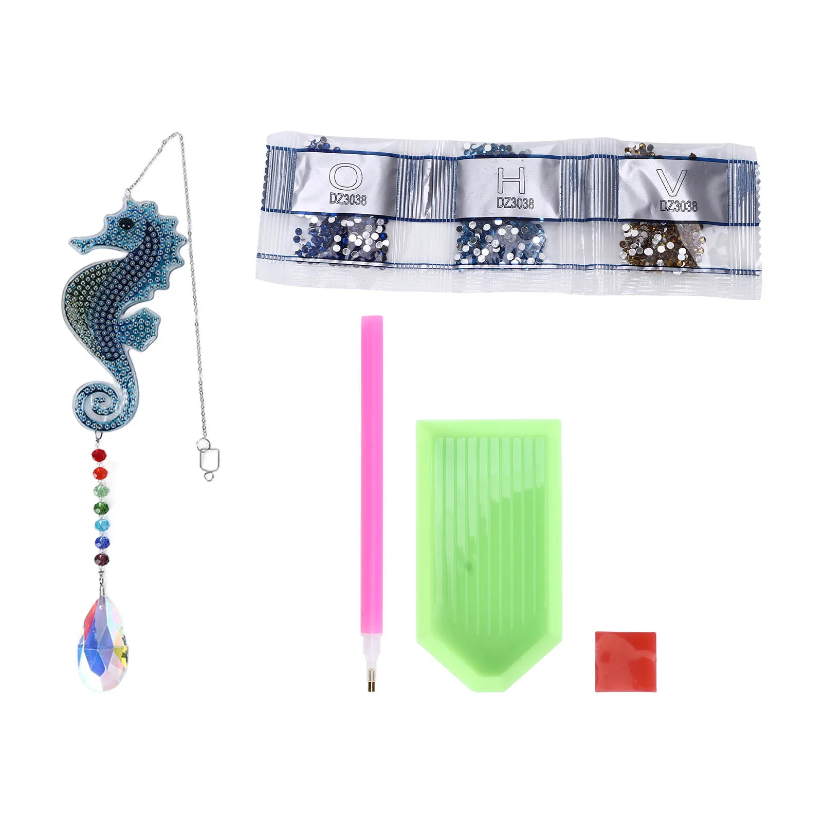 Стразы Кулон Уникальная форма Гиппокампа DIY Живопись Декоративный орнамент