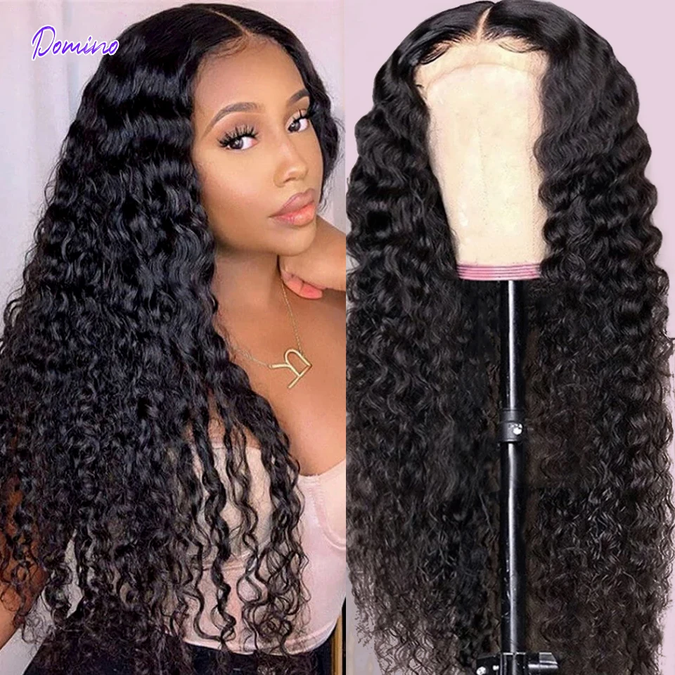 

Deep Wave Lace Front Human Hair Wigs For Women 13X4 Lace Frontal Wig Malaysia kinky Curly Lace Closure Wig 4X4 Lace Wig