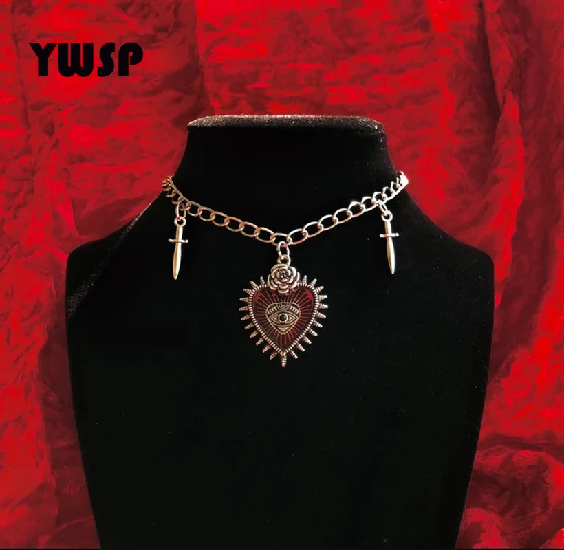 Женское колье с подвеской в виде креста готическое винтажное ожерелье стиле