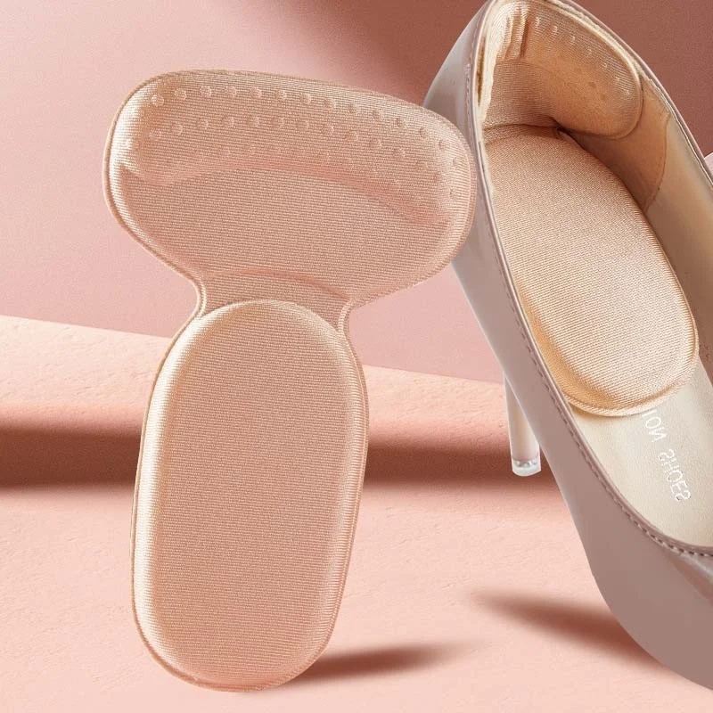 

Women Heel Protecto Stickers High Heels T Shape Adjust Size Shoe Insoles Foot Back Care Soft Patch Cushion Anti-Wear Inserts