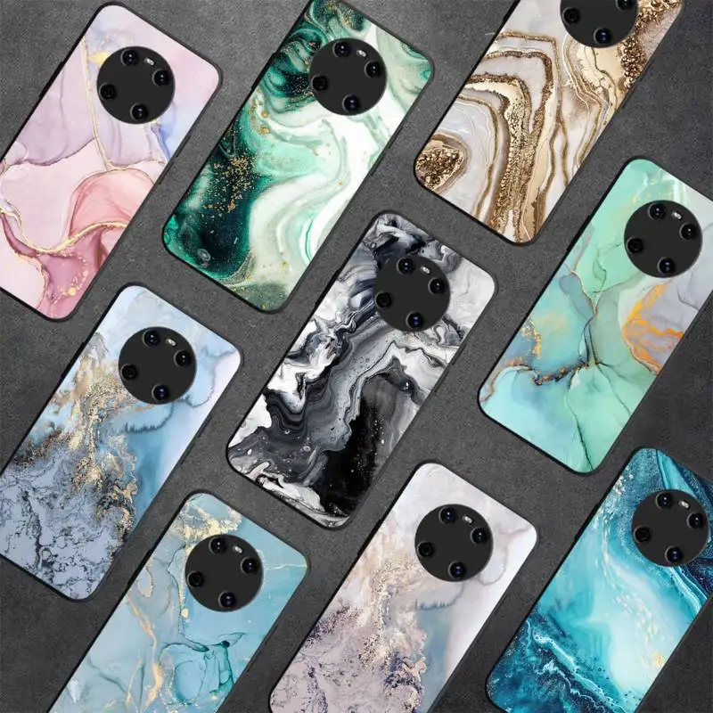 

Landscape Ink Marble Phone Case for Huawei Y 6 9 7 5 8s prime 2019 2018 enjoy 7 plus