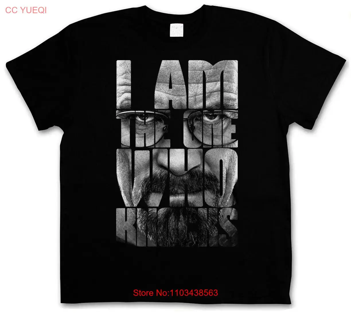 Белая футболка с надписью I'm THE ONE WHO KNOCKS-Breaking Heisenberg Уолтер Bad