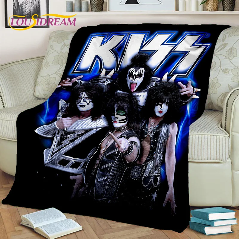 Одеяло в стиле ретро KISS Rock Band мягкое покрывало для дома спальни гостиной кровати
