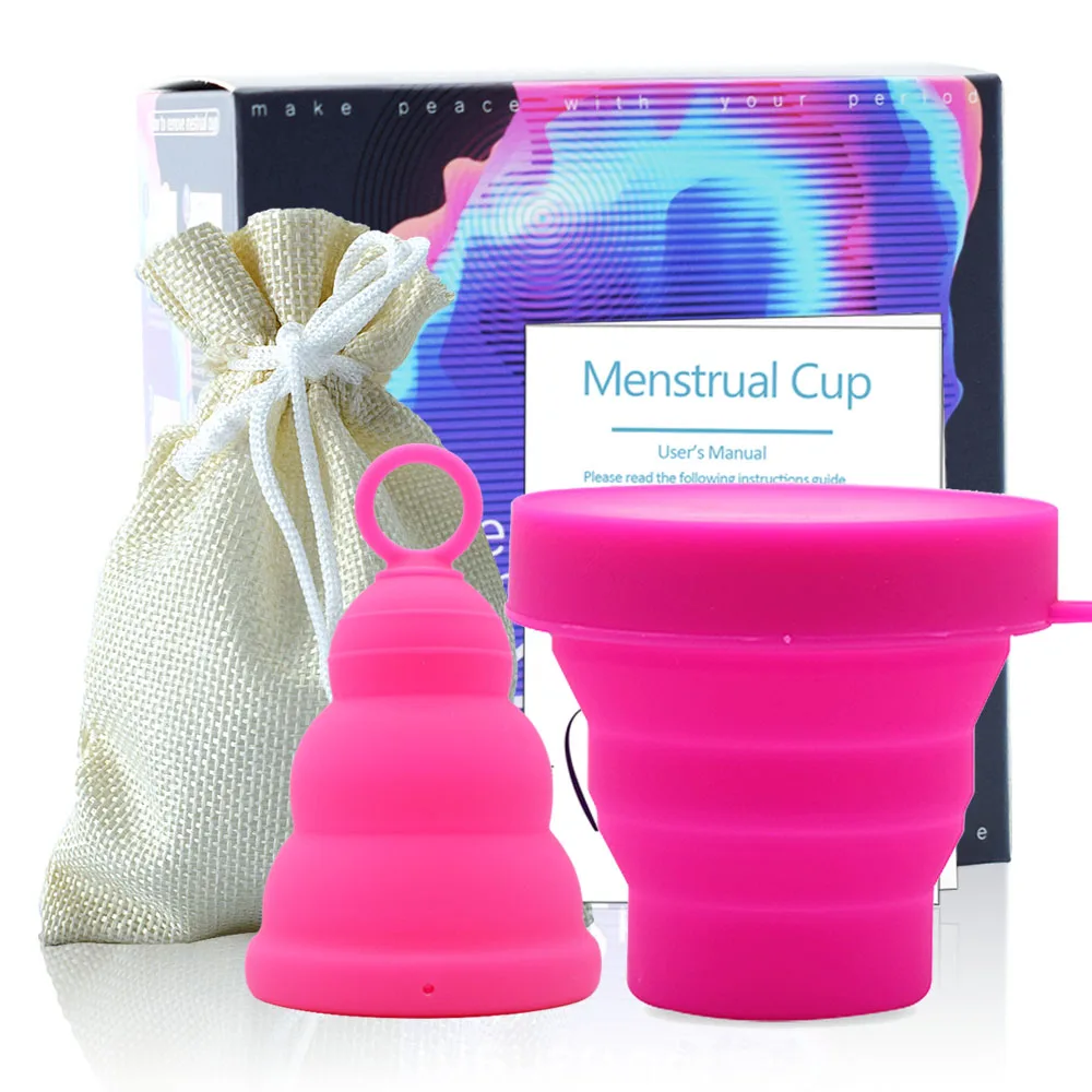 

SPEQUIX Medical Silicone Menstrual Cup Feminine Hygiene Coppetta Mestruale Coupe Menstruelle Foldable Period Cup with Sterilizer