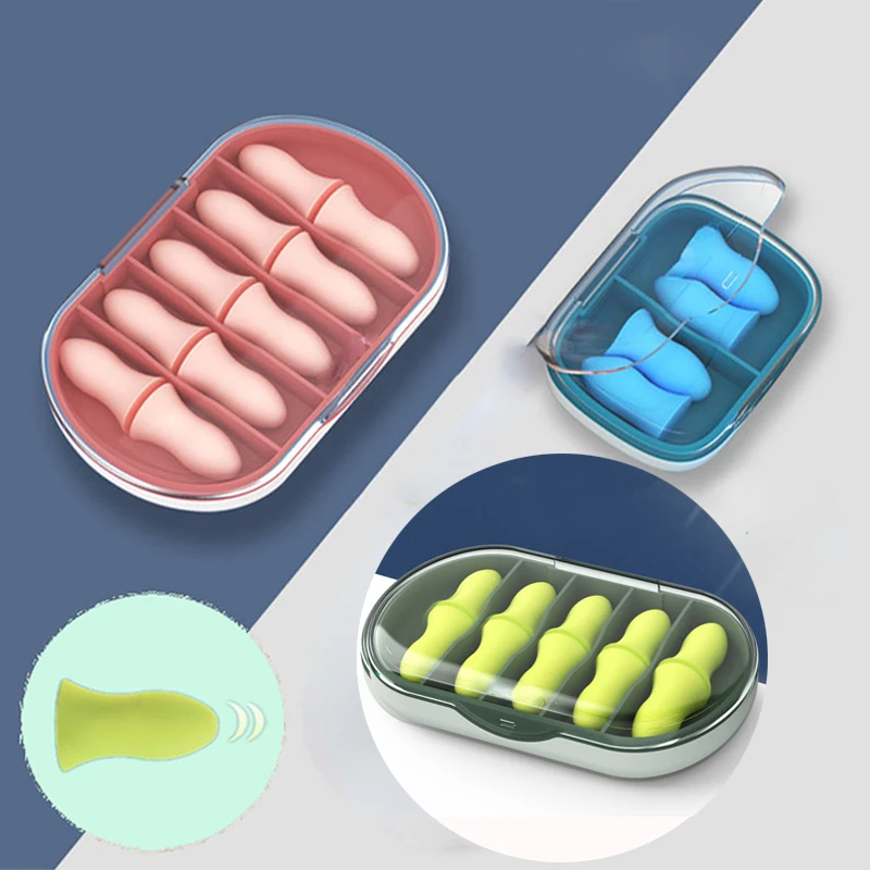 

4/10Pcs Soft Lightweight Slow Rebound Sponge Noise Reduction Earplugs for Sleeping Small Earplugs Women Earplugs