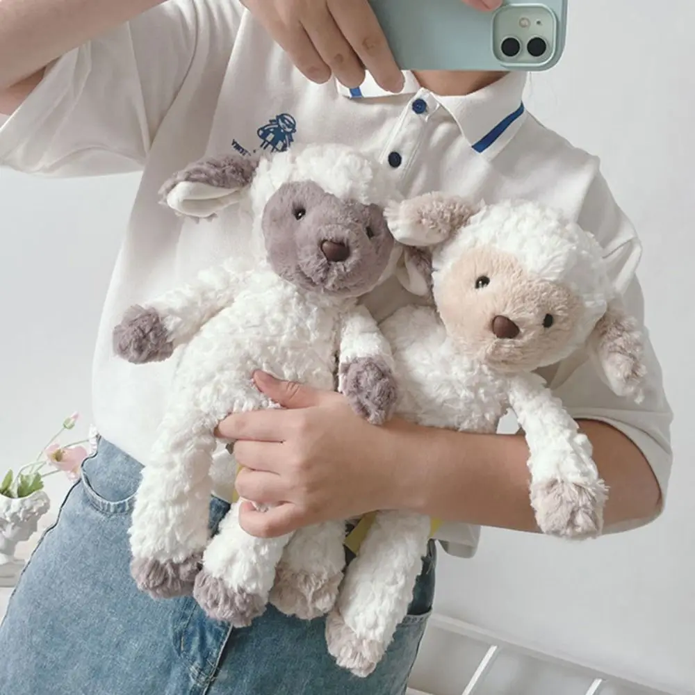 

Soft Fluffy Sheep Doll Plush Toys Plush Animals Kids Children 35cm Cuddly Lamb Stuffed Accompany Toys For Home Decoration