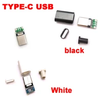 2pcs type c usb plug male connector with pcb 24pin welding data line interface diy data cable accessories conector
