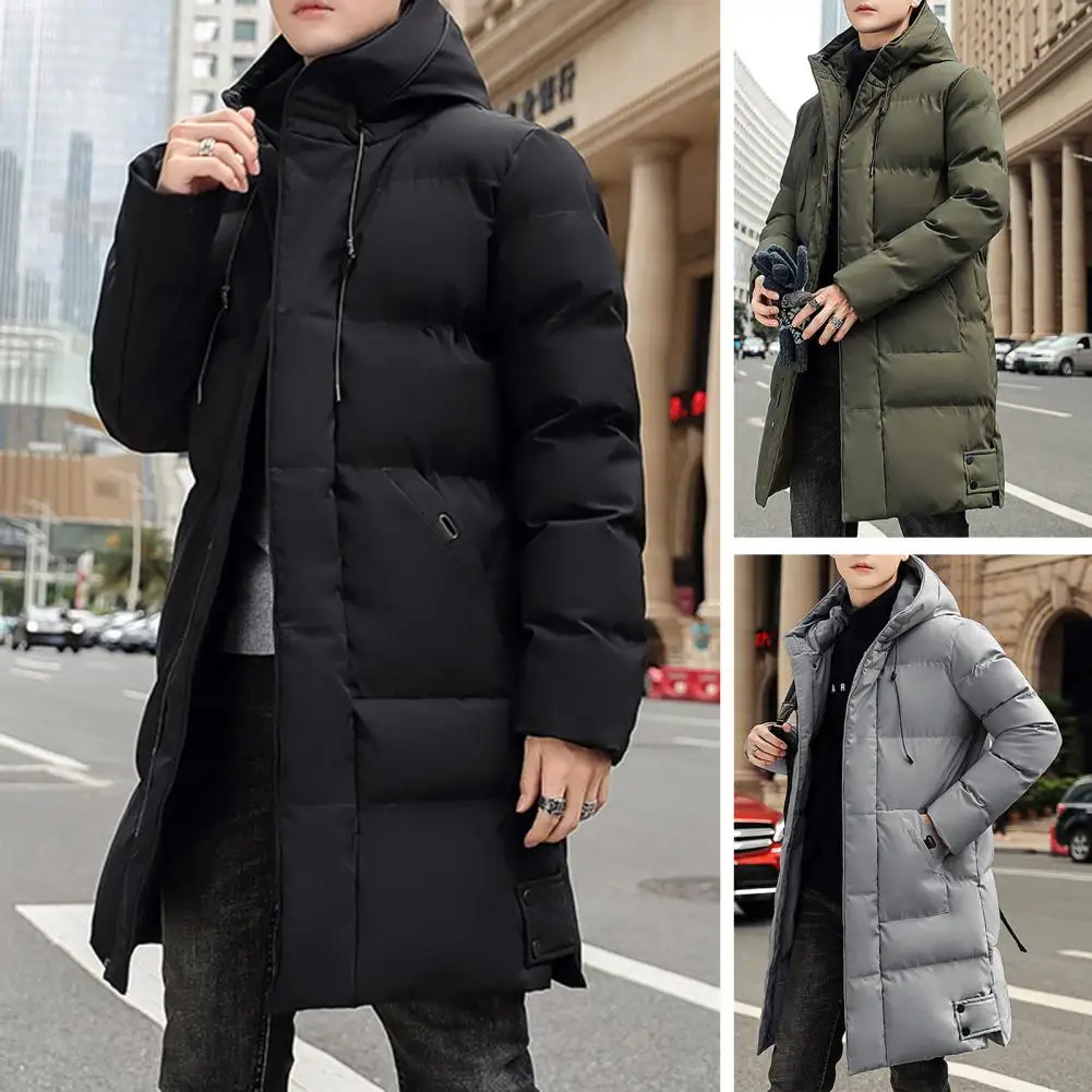 

High Quality Men Thick Warm Winter Jacket Hooded Thicken Duck Down Parka Coat Casual Slim Overcoat With Many Pockets Mens