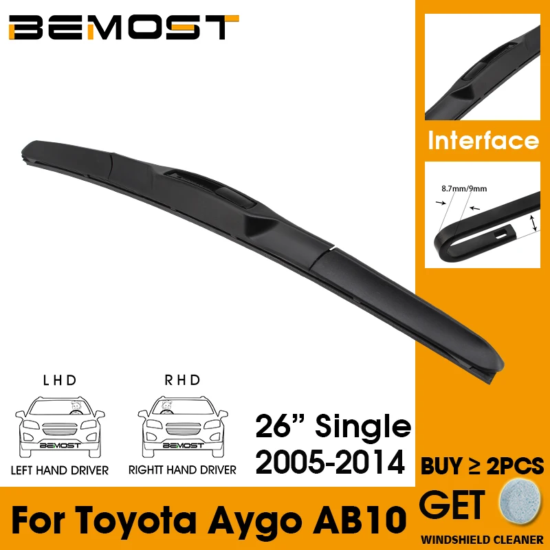 

Car Wiper Blade Front Window Windshield Rubber Silicon Refill Wiper For Toyota Aygo AB10 2005-2014 26"Single Car Accessories