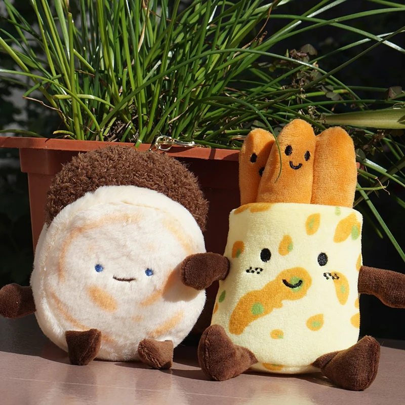 Китайская еда плюшевая игрушка брелок мультяшный блин рагамо мягкая кукла кулон