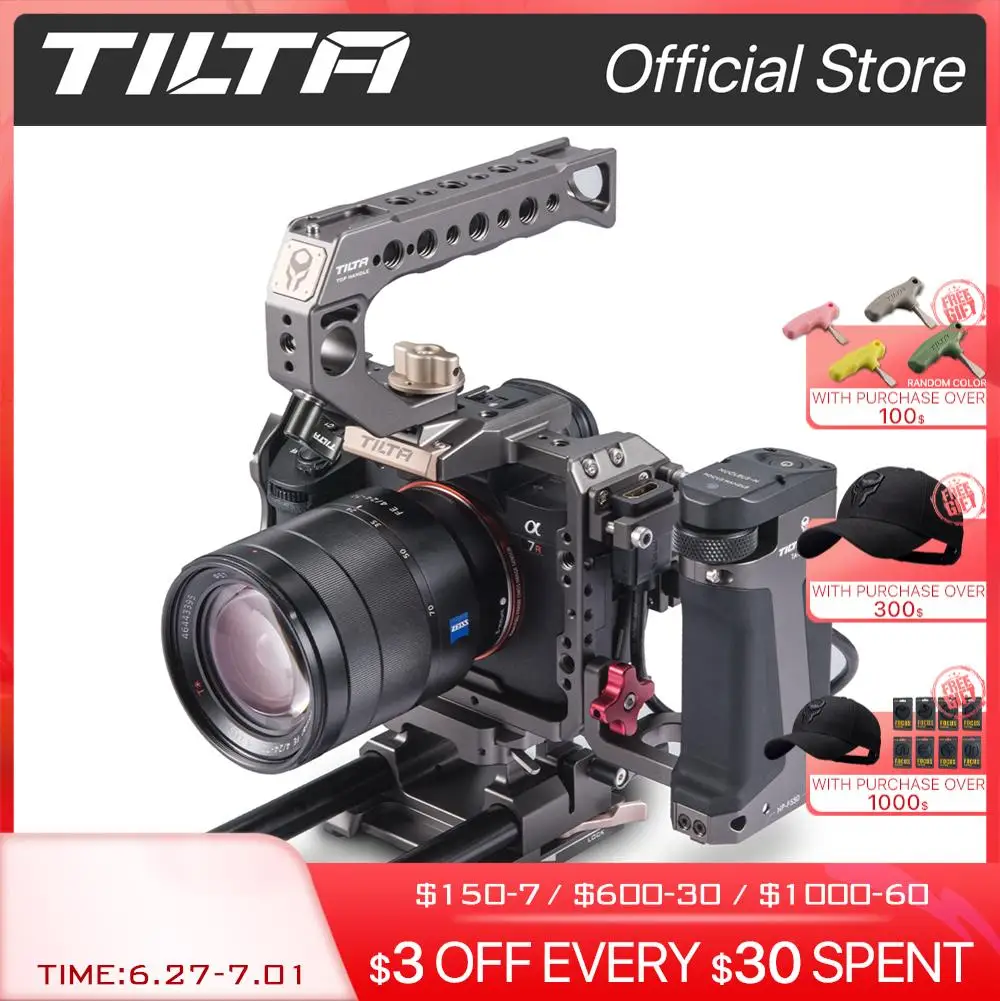 TILTA A7 A9 TA-T17-FCC-G هيكل قفصي الشكل للكاميرا سوني a7/a9 A7R IV سلسلة عدة A/B/C تيلتا رمادي DSLR كاميرا تلاعب