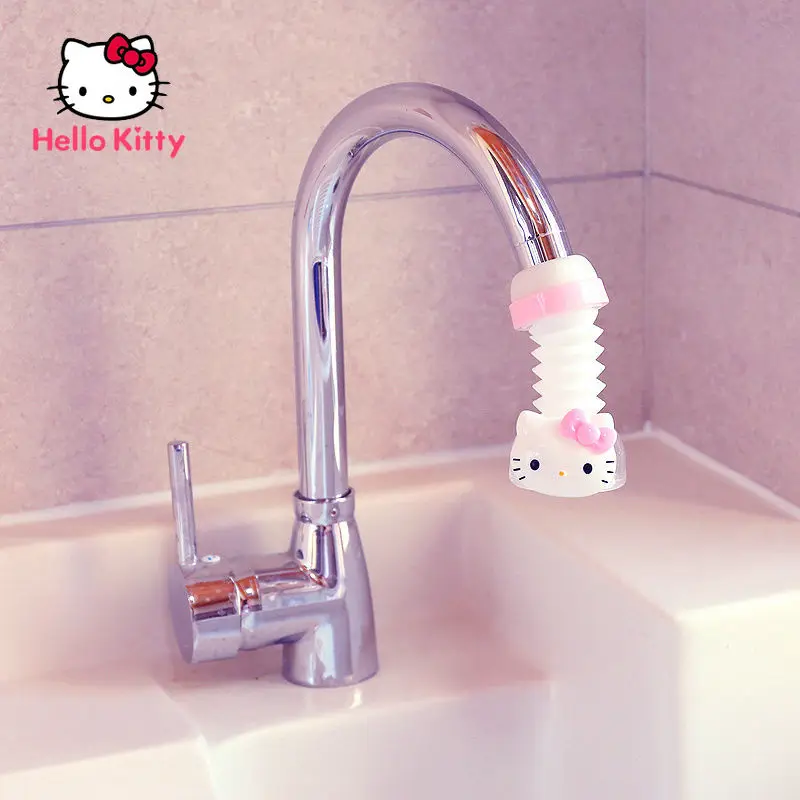 

Домашний смеситель Hello Kitty для ванной комнаты, милый мультяшный смеситель для кухни, брызгозащищенный фильтр для душа, домашний вращающийся ...