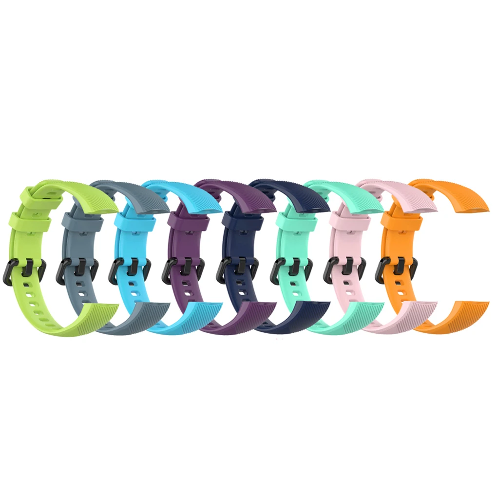 

Watchband Silicone Adjustable Watch Band Replaceable Buckle Watchband Replacement for Huawei Honor 4 5 Lake Blue