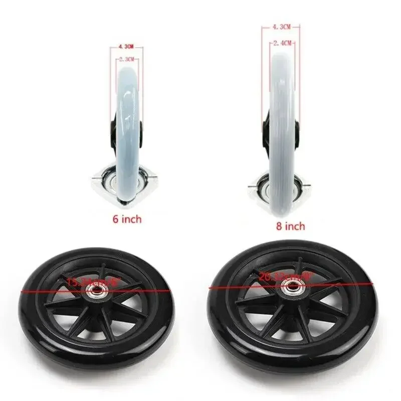 Универсальное сменное переднее колесо для инвалидной коляски 6/8 дюймов прочное