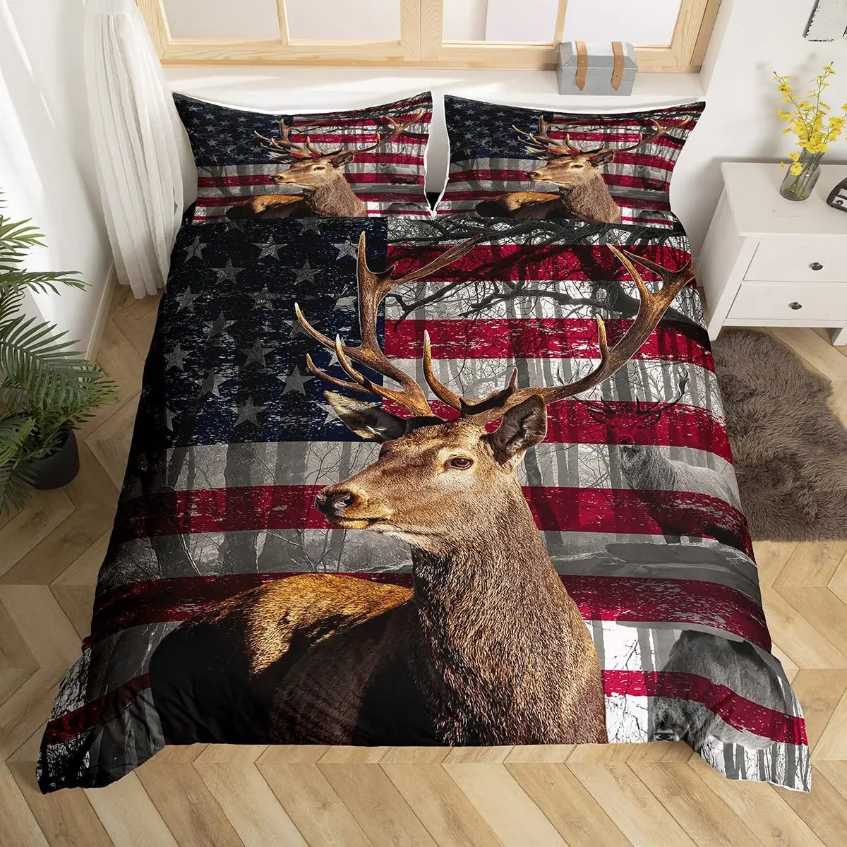 

Набор пододеяльников с животными 2 _ 3 шт., осенний набор с оленем, Женский пододеяльник из полиэстера с рисунком диких животных, подростков, Королев, кинг-сайз