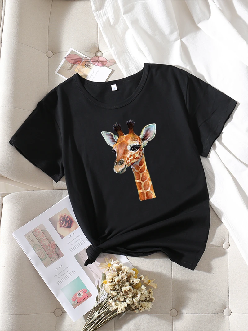 

Giraffe Cute Women Summer Top Aesthetic Bungou Stray Dogs Ami Avatar the Last Airbender Clothing Alt Blouses Woman Fashion Urban
