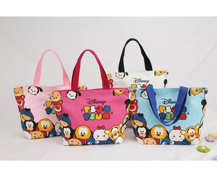 Disney Baby Food Insulation Bags TSUM Mickey Mouse Handbags Baby Organizer Stroller Bag Diaper Bag for Girls Kids Lunch Bags