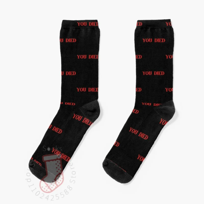 You Died souls series reference video game Socks Women'S Compression Sock Knee High Socks Men'S Winter Thermal Socks