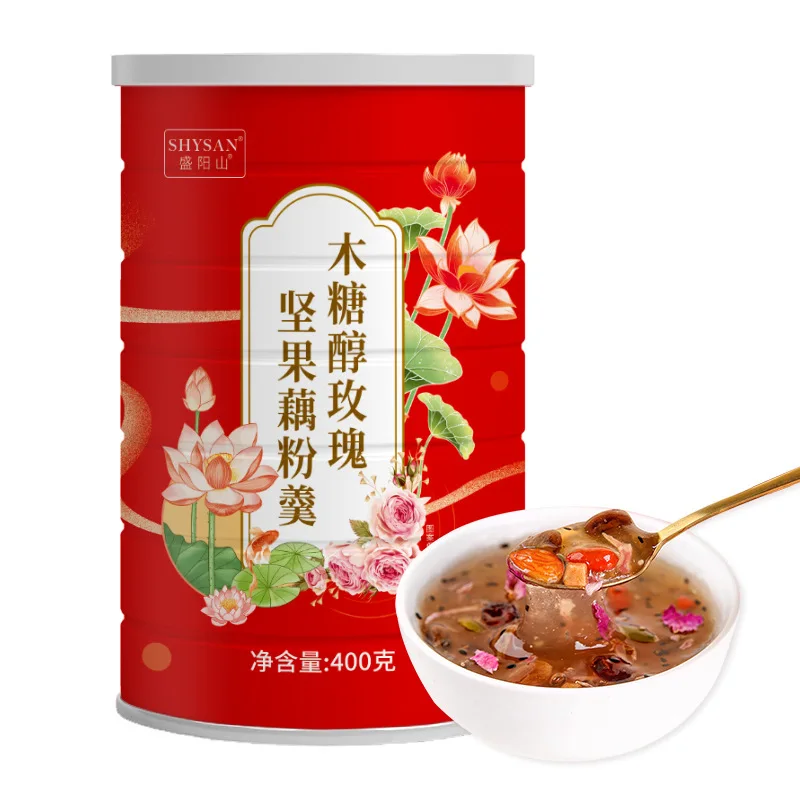 

China oufen Rose nut lotus root power noodle soup 400g/can No Teapot