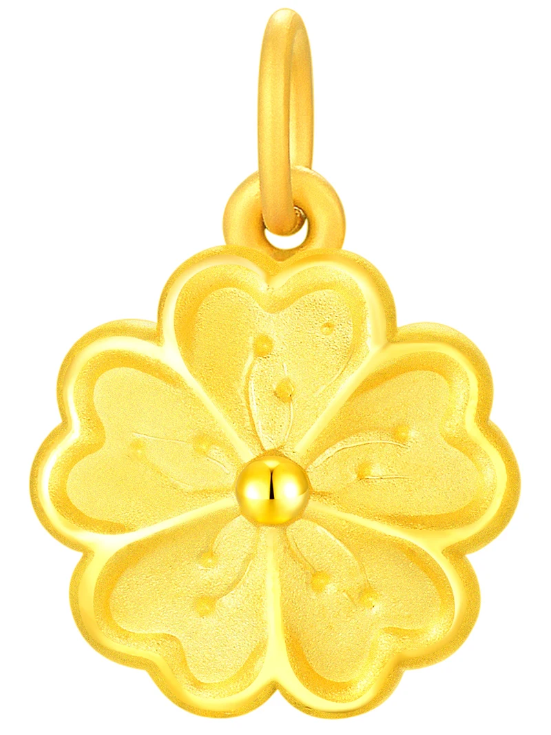 

Новинка, подвеска из желтого золота 24K, женская модель 999, 3d-подвеска