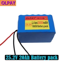 original 6s4p 24v 20ah 18650 battery lithium battery 25 2v 20000mah electric bicycle moped electricli ion battery pack with