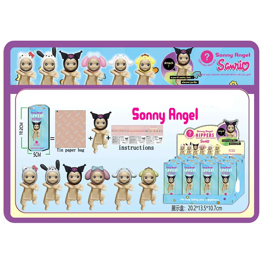 Sanrio Sonny Angel слепая коробка Hello Kitty Melody Kuromi мультфильм коллекция мини-фигурки