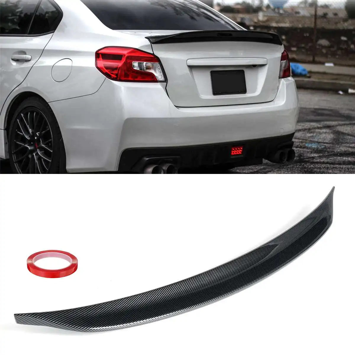 

ABS Car Rear Trunk Spoiler Lip Boot Wing Lip Extension Rear Tail Wing Lip Trunk Spoiler For SUBARU WRX STI VA1 VA2 2015-2021