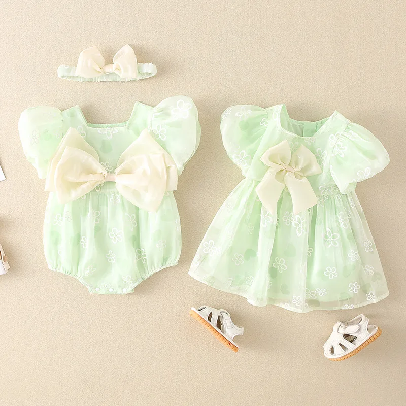 

Детская летняя одежда, сумка, одежда для макияжа, Прозрачный цветочный тонкий комбинезон для новорожденных, комбинезон принцессы, полная луна, летняя юбка