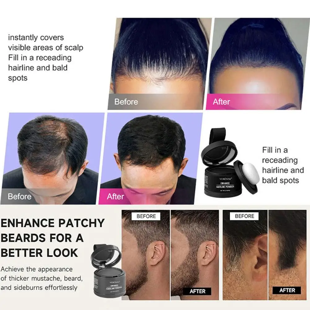 Восстанавливающая пудра Hairline пушистая для волос консилер лба макияж натуральные