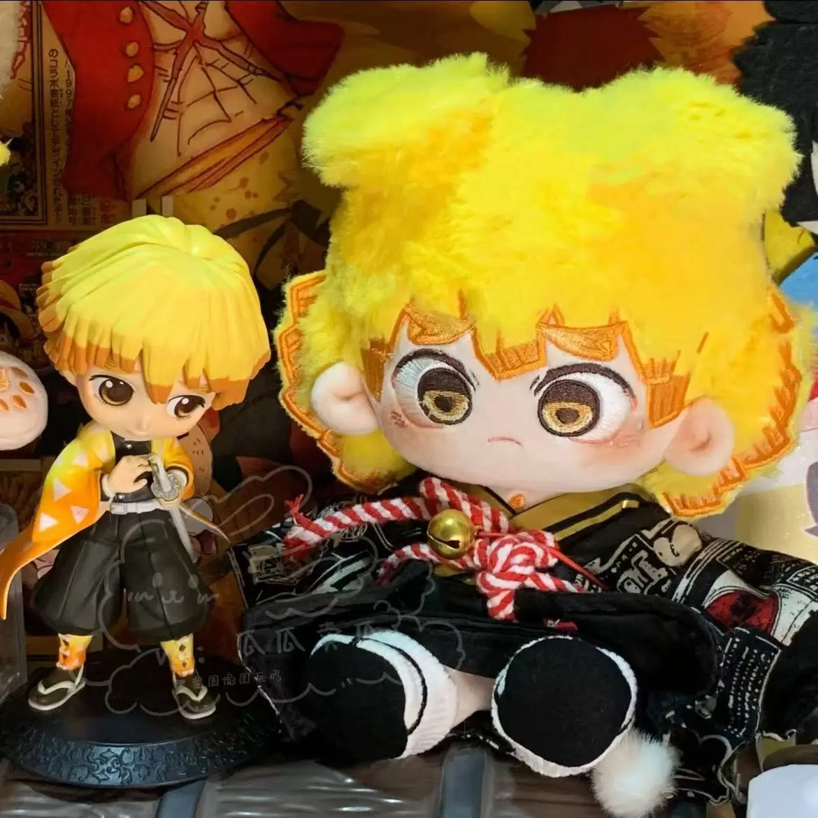 Аниме Demon Slayer Agatsuma Zen'itsu 20 см красивая кукла для косплея хлопковая плюшевая