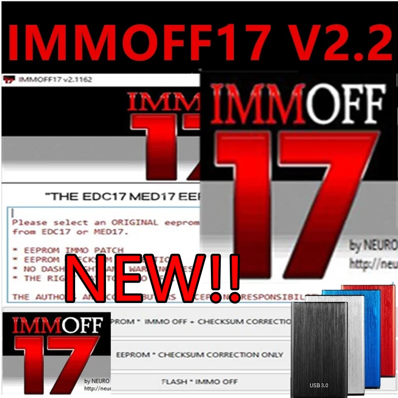 Новейшее программное обеспечение IMMOFF17 EDC17 Immo Off Ecu программа нейротюнинг Immoff17 Disabler загрузка и Удаленная помощь в установке